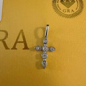 Dainty Moissanite cross pendant